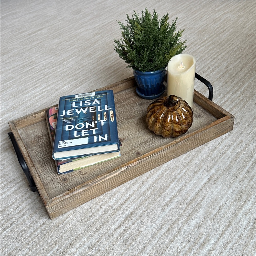 Magnolia Home Reclaimed Wood Tray with Handles Rustic 20 x 14 inch Farmhouse